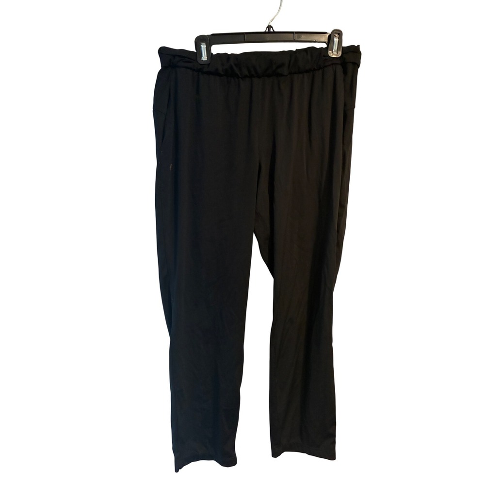 Free Spirit Womens Black Athletic Jogger Pants Size XL Elastic Waist Pockets